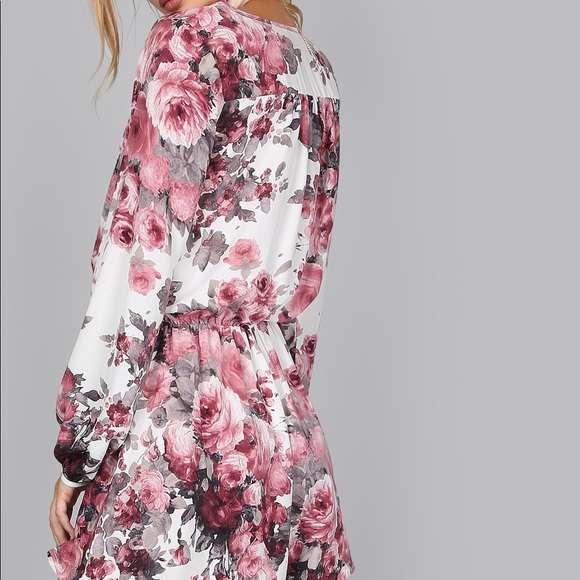 ⚡️🇺🇸🆕👛Chiffon long sleeve floral Romper - Picture 6 of 8